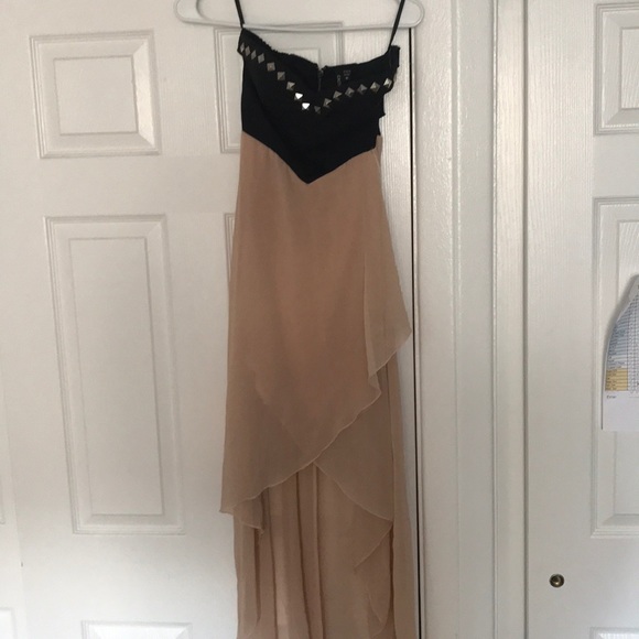 Strapless High low Dress with studs - Picture 4 of 6